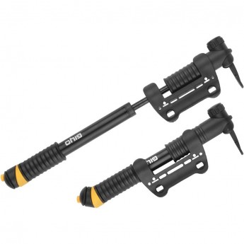 Насос GP-02 Giyo ручной, черный с жёлтыми вставками