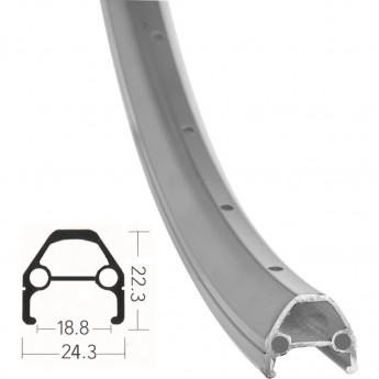 Обод 20" (ЖВМЗ) 36H, двойной с проточкой, серебристый Обод 20" (ЖВМЗ) 36H, двойной с проточкой, серебристый