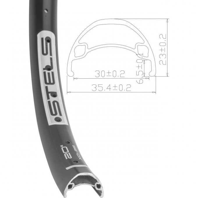 Обод 20" XD-35 20"x3.0x32H, чёрный (для Pilot 270MD полуфэт) 330153