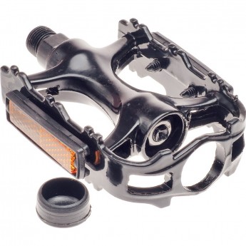 Педали BLF-B6 ось 9/16" со светоотражателями, алюминиевые чёрные Педали BLF-B6 ось 9/16" со светоотражателями, алюминиевые чёрные