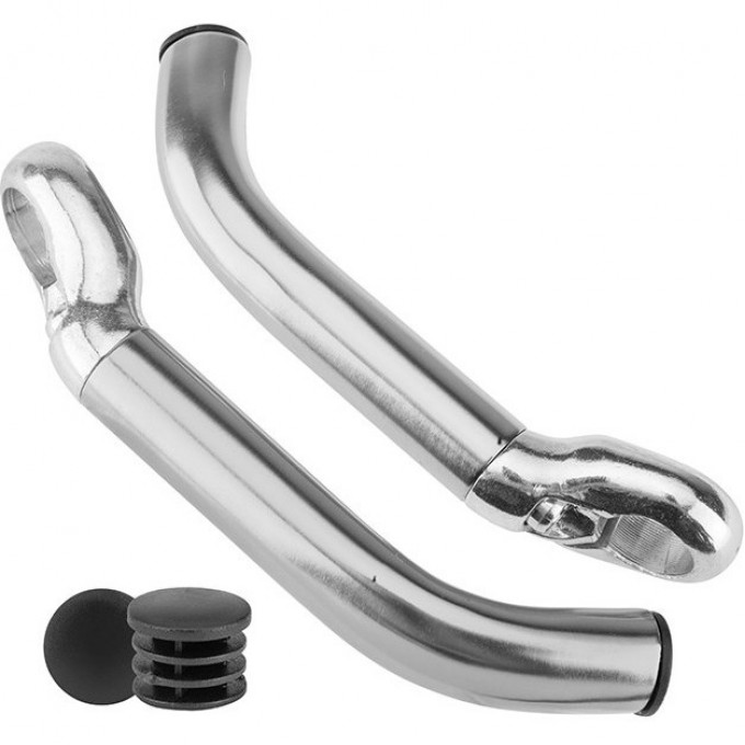 Рога на руль KWL-4, 2 болта, алюминиевые серебристые 440034